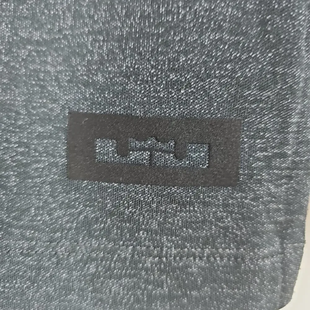 LeBron James + Nike Gray Ombre Pixel Long Sleeve Tee, Cowl Neck, Hoodie Small